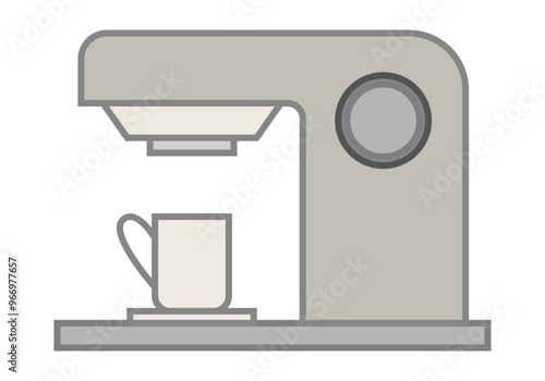 Cafetera para servir cafés con taza