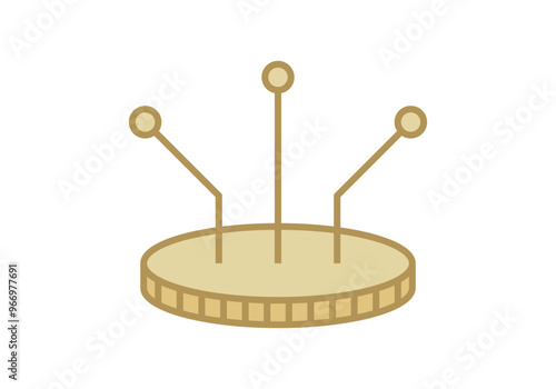 Moneda dorada de la que sale redes representando criptomonedas