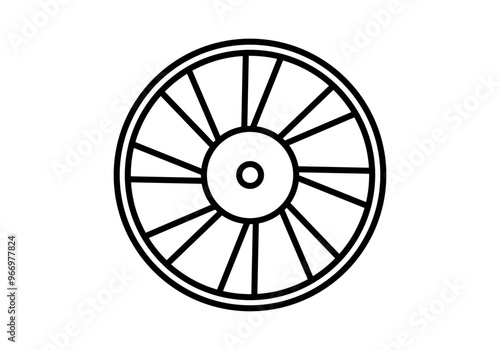 Icono negro de ventilador de un ordenador