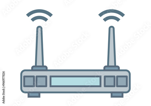 Rúter azul o modem de wifi o internet