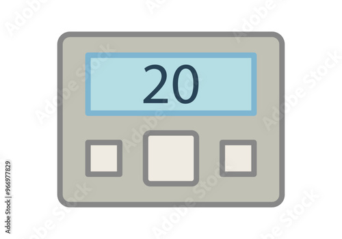 Termostato digital de botones para control de temperatura de calefacción