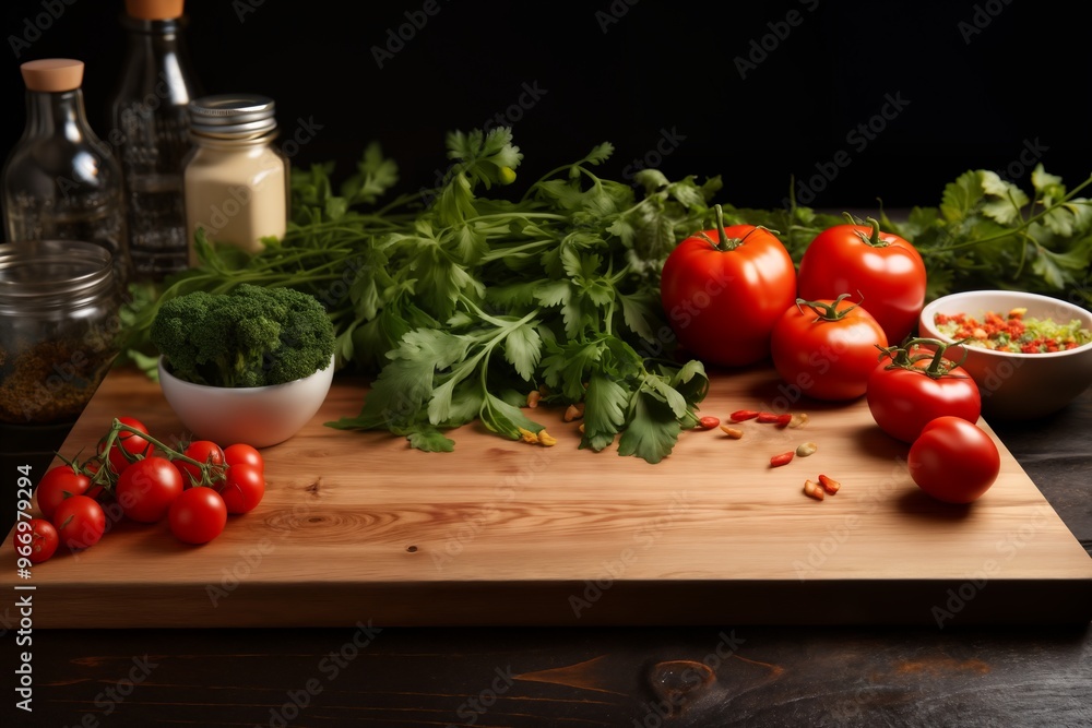 tomatoes and greens and bottles with oil on a table, beautiful still life tomatoes and greens and bottles with oil on a table, beautiful still life