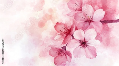 Elegant Dusty Pink Floral Background on White Soft, Romantic, and Delicate 