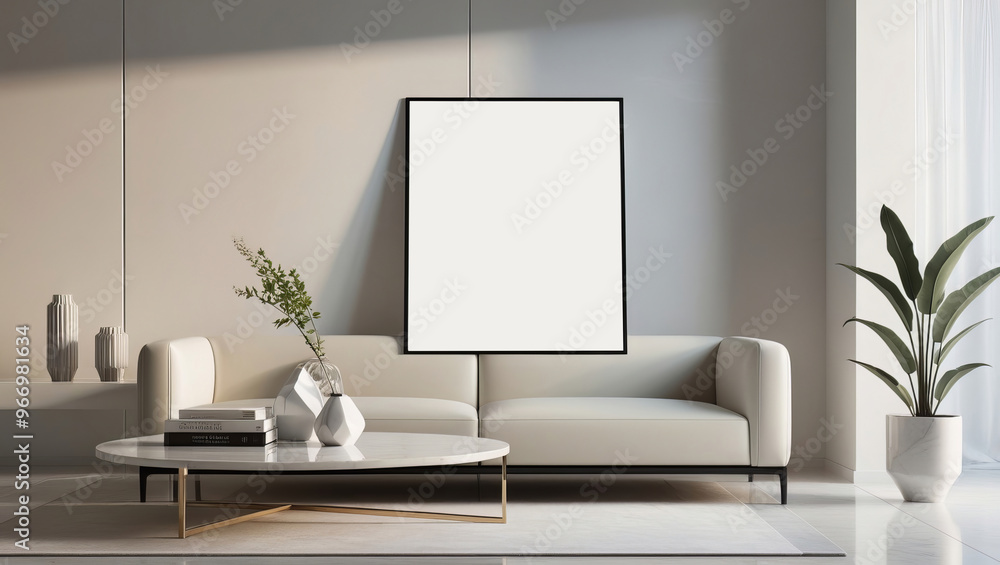 Empty mockup frame aesthetic interior Empty mockup frame aesthetic interior