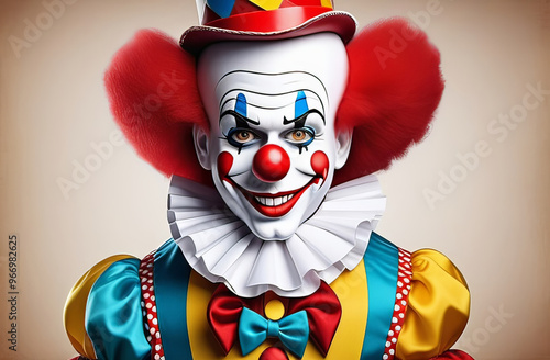 closeup portrait of a clown photo