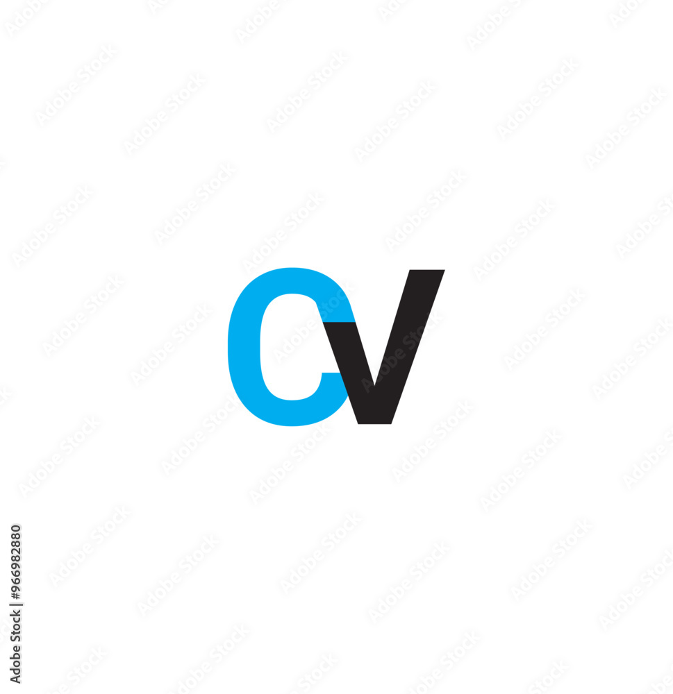 Vector logo of V initial letter design in blue and black style. Can be used as Logo, Brands,Mascot. Vector logo of V initial letter design in blue and black style. Can be used as Logo, Brands,Mascot.