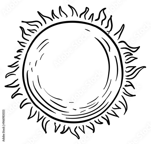 sun handdrawn illustration