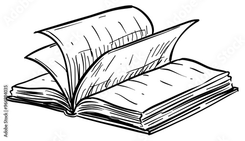 book handdrawn illustration