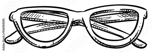 glasses handdrawn illustration