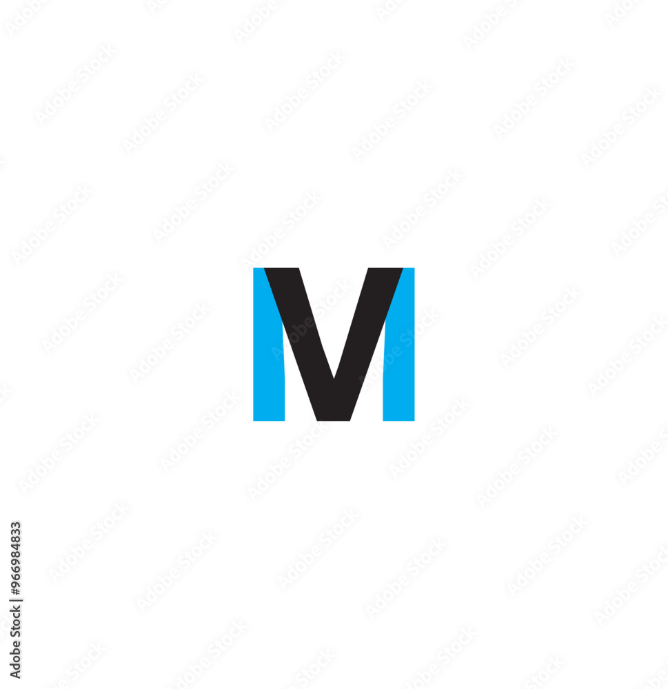 Vector logo of V initial letter design in blue and black style. Can be used as Logo, Brands,Mascot. Vector logo of V initial letter design in blue and black style. Can be used as Logo, Brands,Mascot.