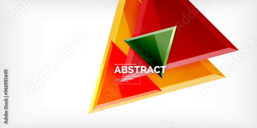 Free Download Abstract background - colorful triangles with 3d effect. Vector Illustration For Wallpaper, Banner, Background, Card, Book Illustration, landing page - GFXLoad