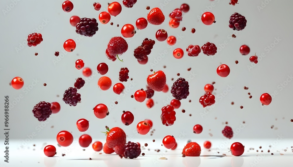 berry drops on white berry drops on white