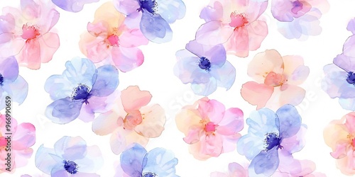 Delicate floral watercolor design in gentle pastel tones perfect for beauty items.