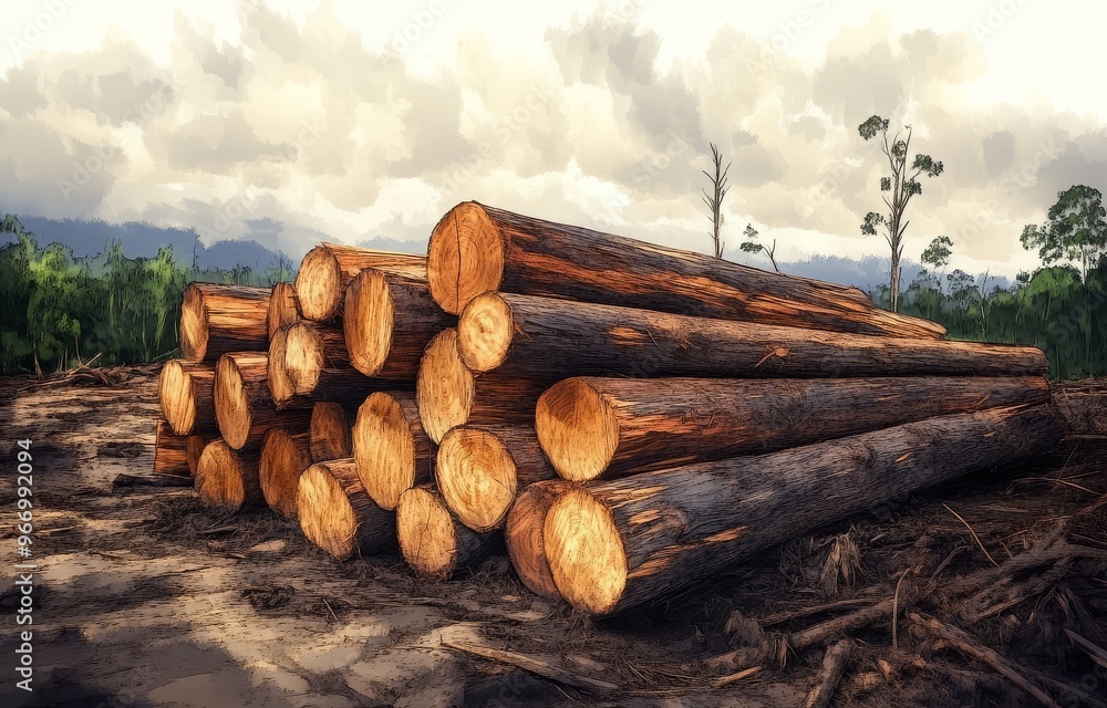 PNG lumber showcases the impact of deforestation on forest ecosystems. PNG lumber showcases the impact of deforestation on forest ecosystems.