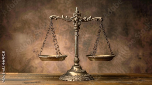  comprehensible scale of justice, with its balanced pans symbolizing fairness and rectitude photo