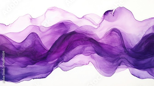 A stunning abstract artwork featuring flowing purple shapes, conveying elegance and creativity, perfect for modern decor.