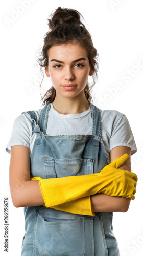 Women cleaner cleaning clothing apparel.