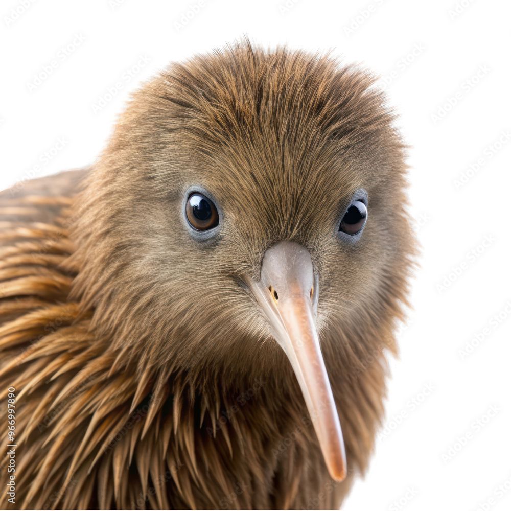 Fototapeta premium Kiwi Bird portrait isolated on transparent background