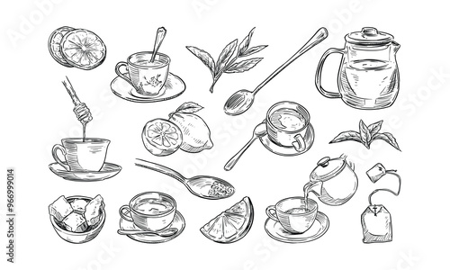 tea time handdrawn collection