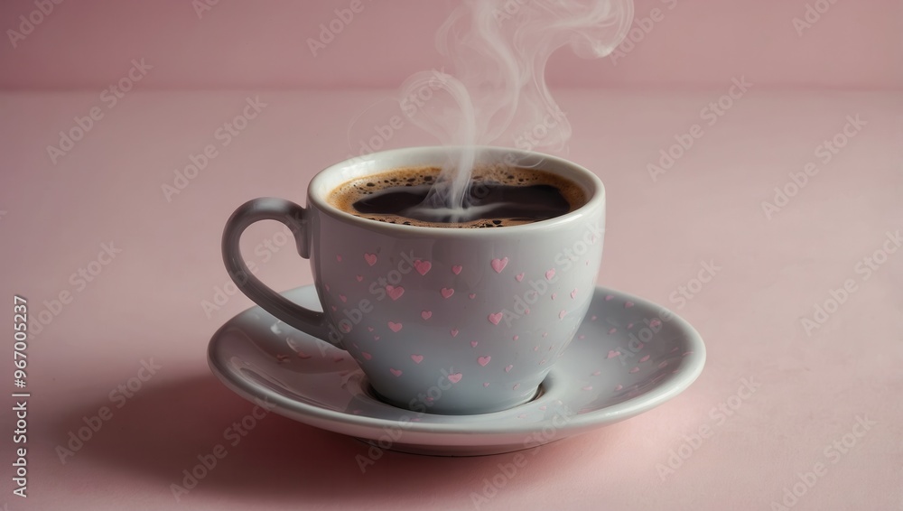 A white coffee cup with steam coming out of it A white coffee cup with steam coming out of it