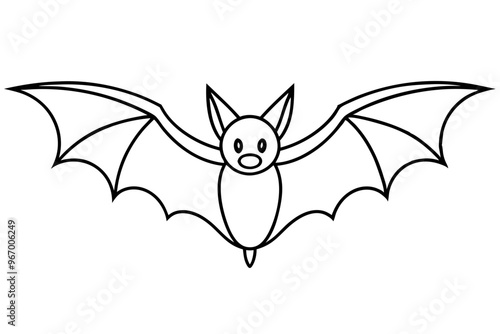 Bat silhouette vector illustration photo