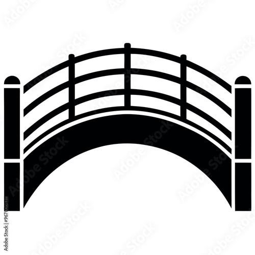 Bridge icon vector art illustration