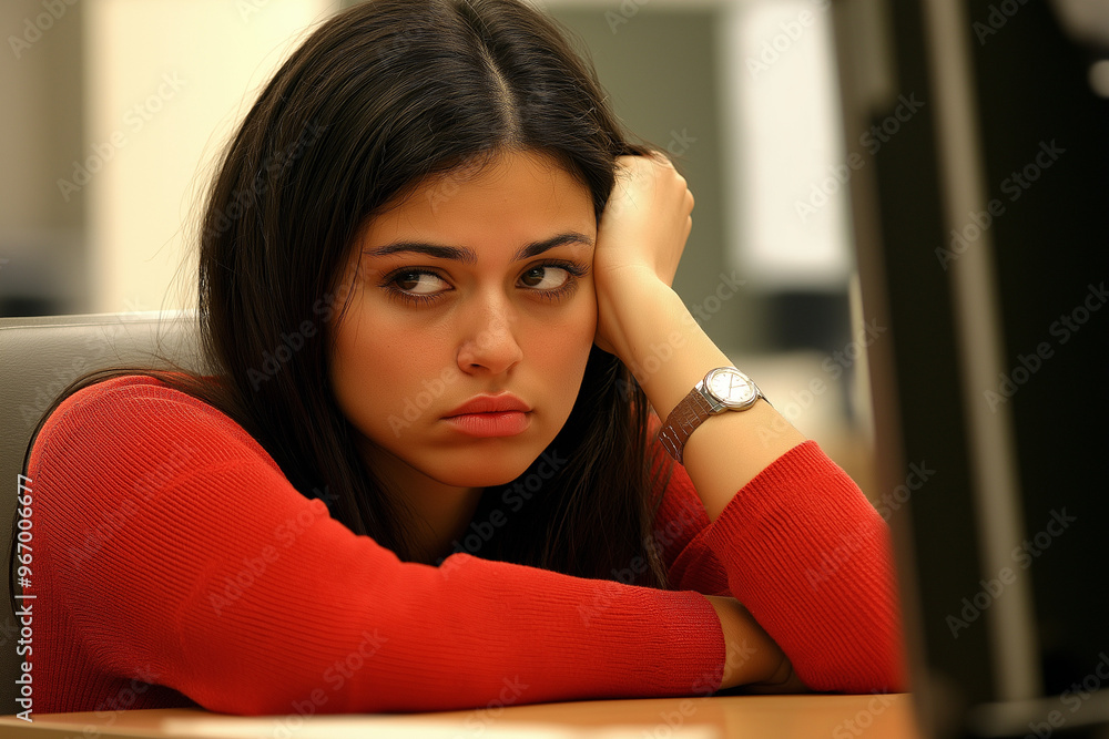 A Woman with a Bored Expression