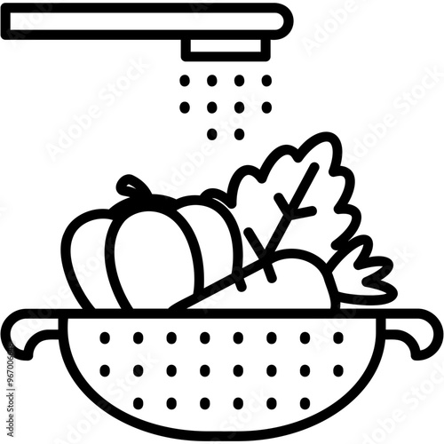 Wash Vegetable Icon