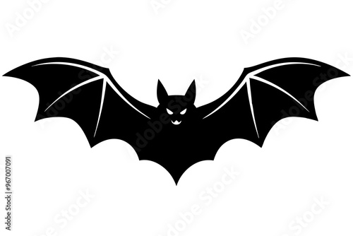 Bat silhouette vector illustration photo