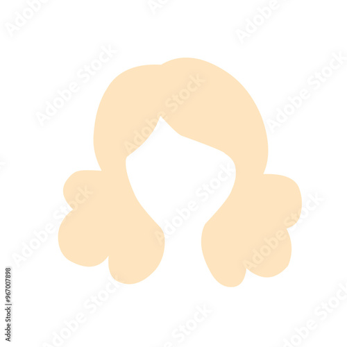 Woman hairstyle wigs vector