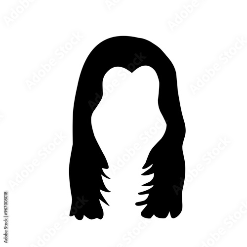 Woman hairstyle wigs vector