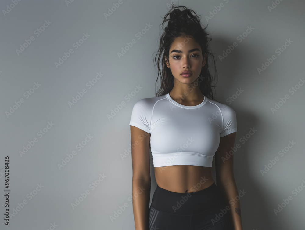 Fitness portrait of fit woman Fitness portrait of fit woman