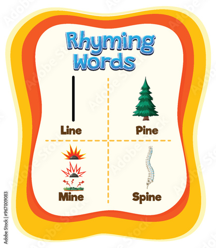 Foto Rhyming Words Educational Chart