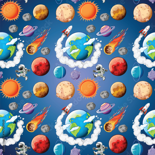 Seamless Space Exploration Pattern