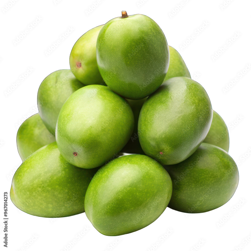 Pile of green mango isolated on transparent background Pile of green mango isolated on transparent background