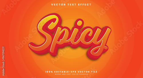 Spicy 3d Trendy Cartoon Style Editable text effect Template