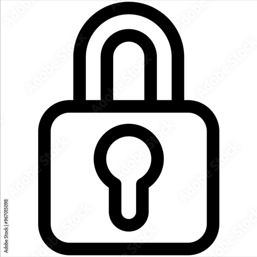 Padlock icon vector concept symbol illustration