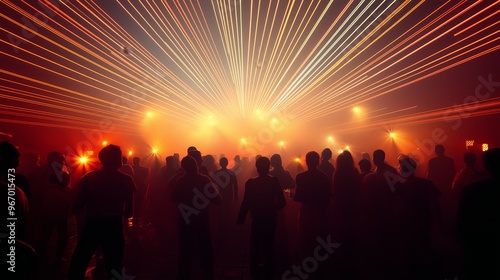laser show on a club concer...