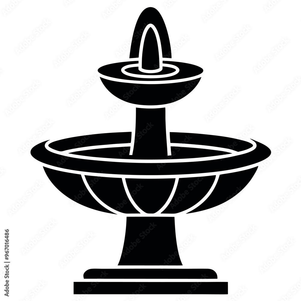 Fountain icon vector art illustration Fountain icon vector art illustration