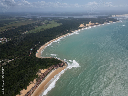 Wallpaper Mural Beautiful aerial view to orange sandy cliffs and wild beaches Torontodigital.ca
