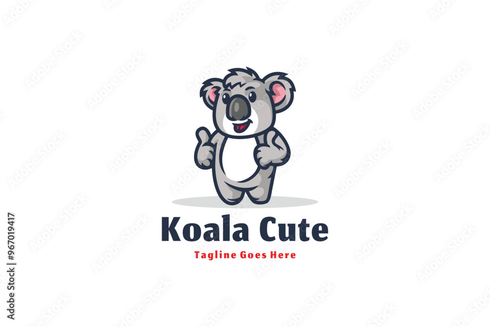 Naklejka premium Koala logo illustration vector Design template