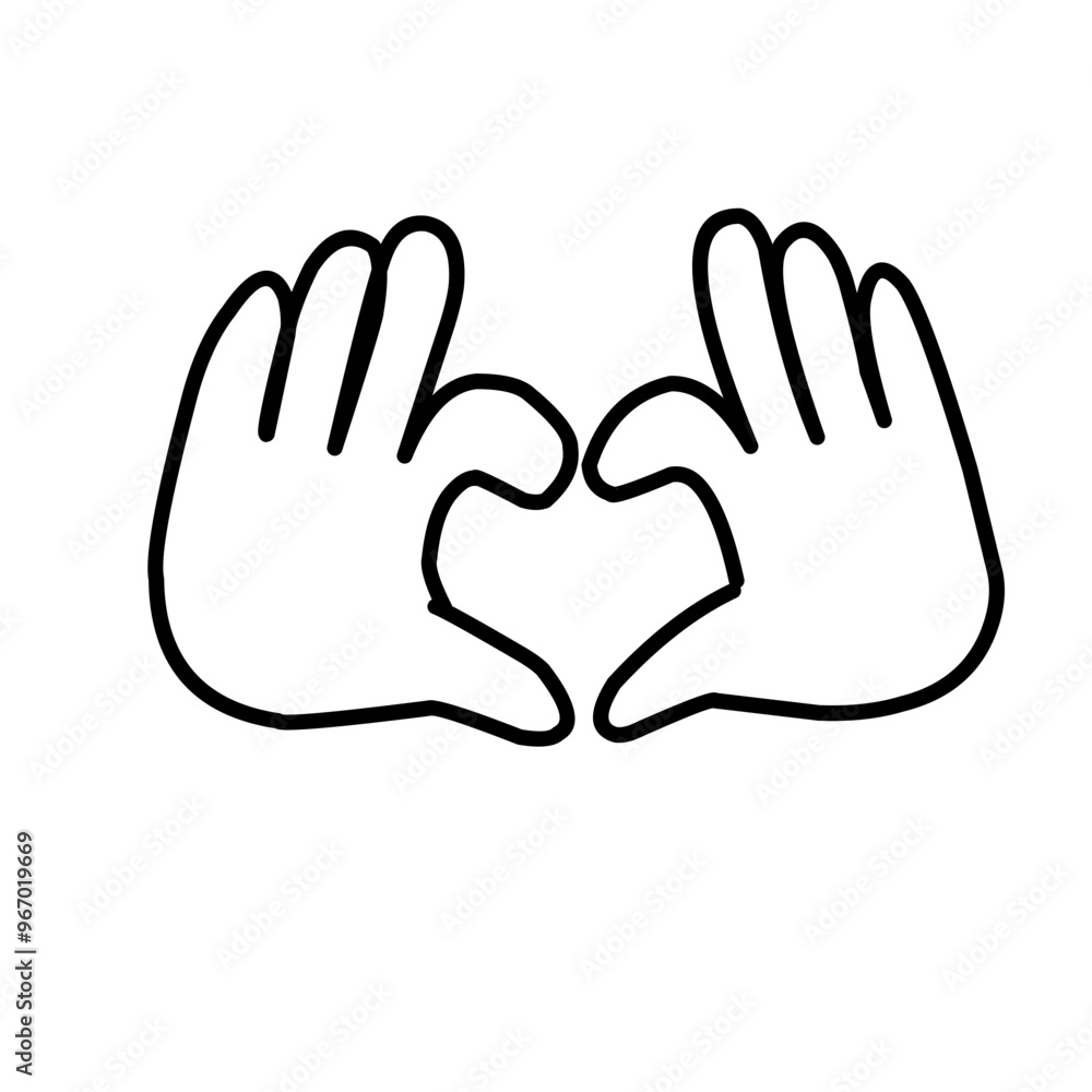 Heart in hand line icon Heart in hand line icon