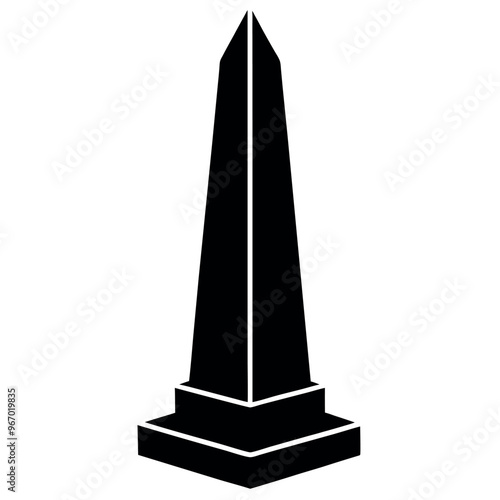 Obelisk icon vector art illustration