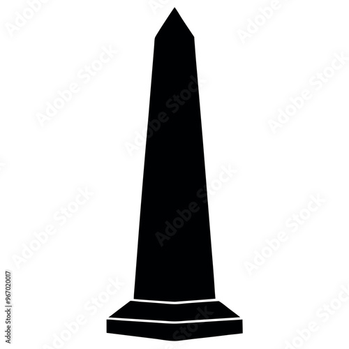 Obelisk icon vector art illustration