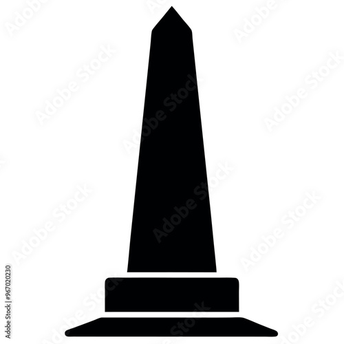 Obelisk icon vector art illustration