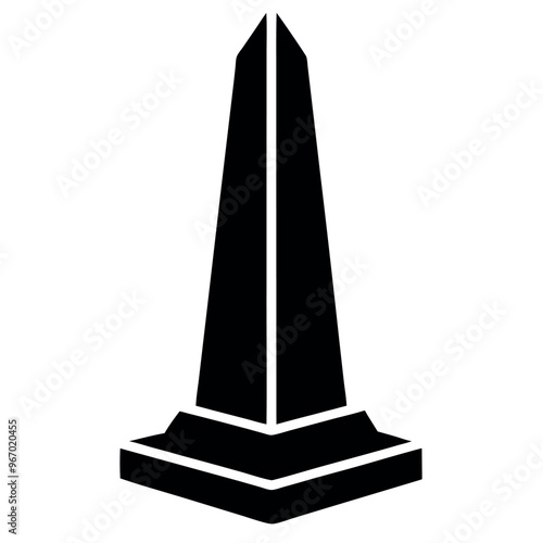 Obelisk icon vector art illustration