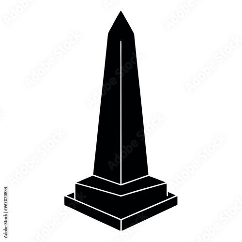 Obelisk icon vector art illustration