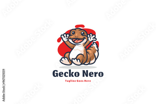 Gecko Nero logo illustration vector Design template