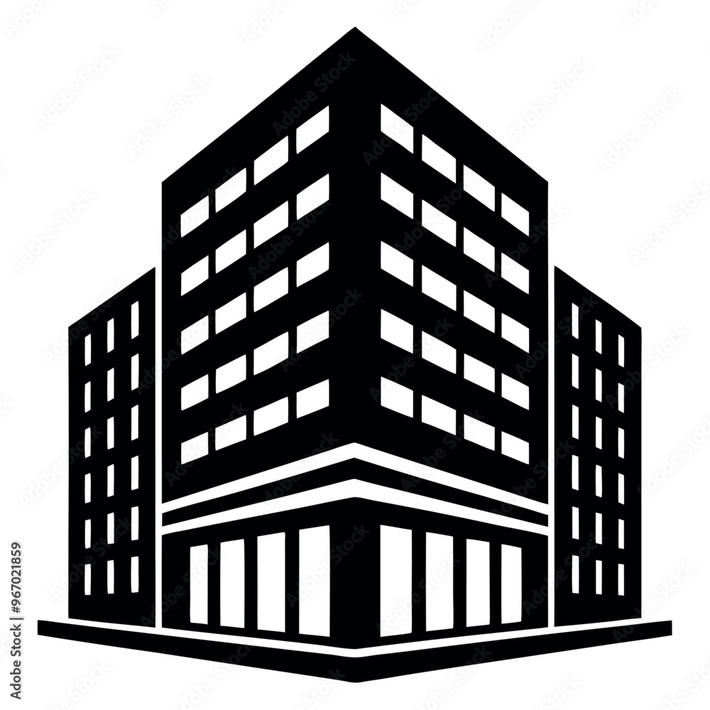 Office Block icon vector art illustration Office Block icon vector art illustration