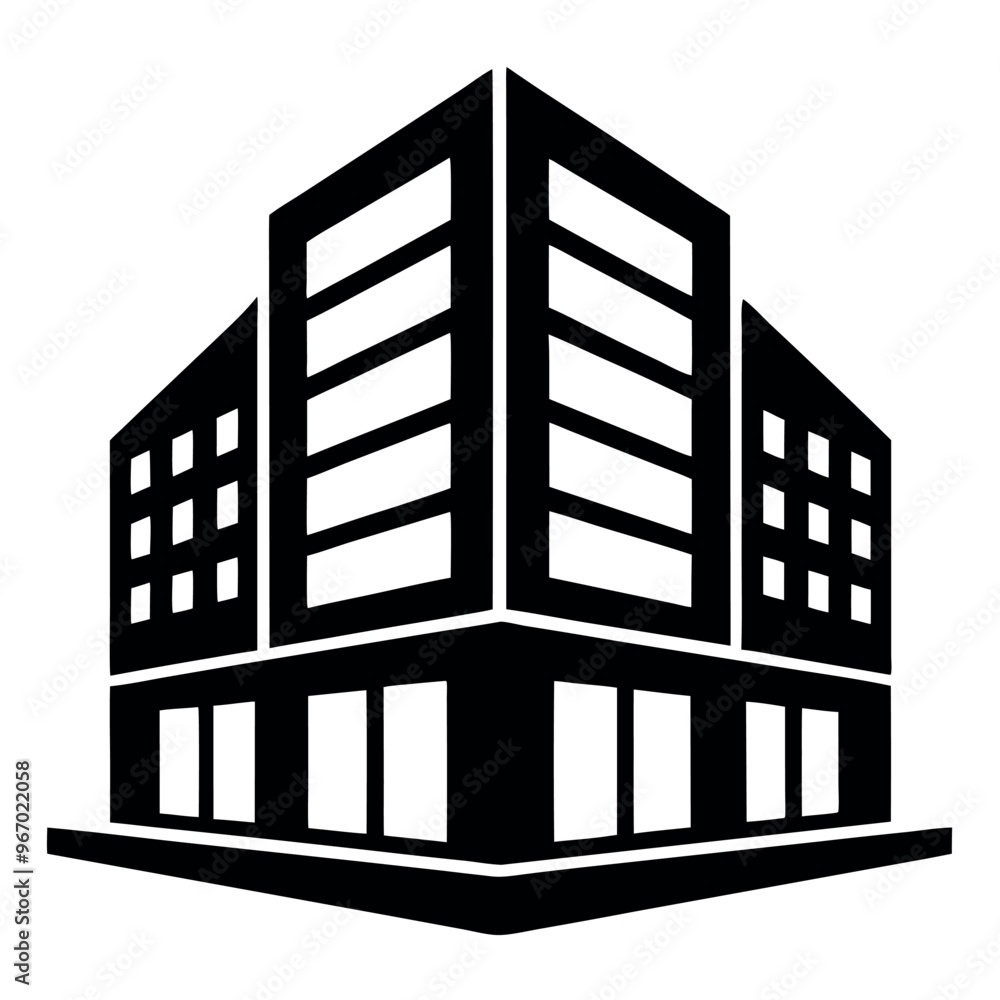 Office Block icon vector art illustration Office Block icon vector art illustration
